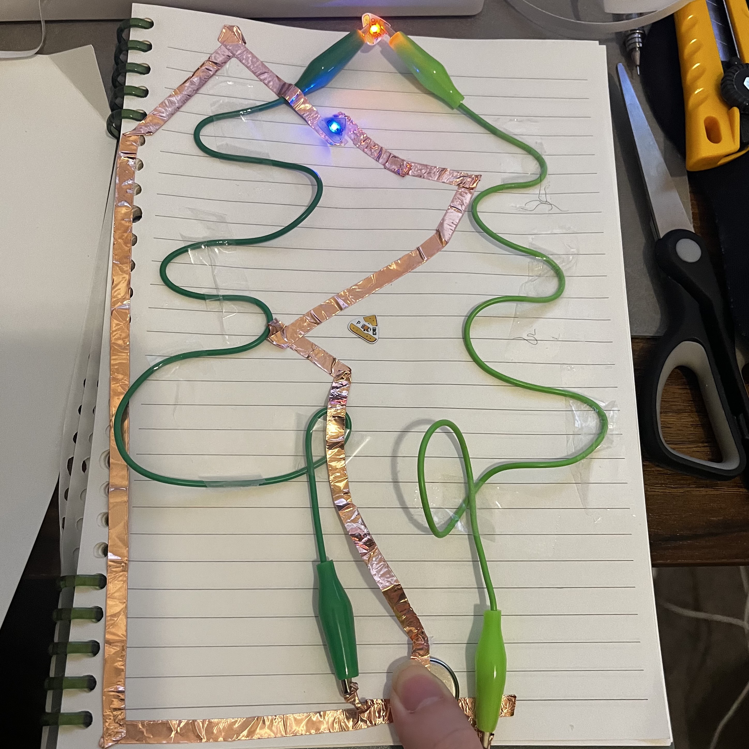 Both the LED lights up