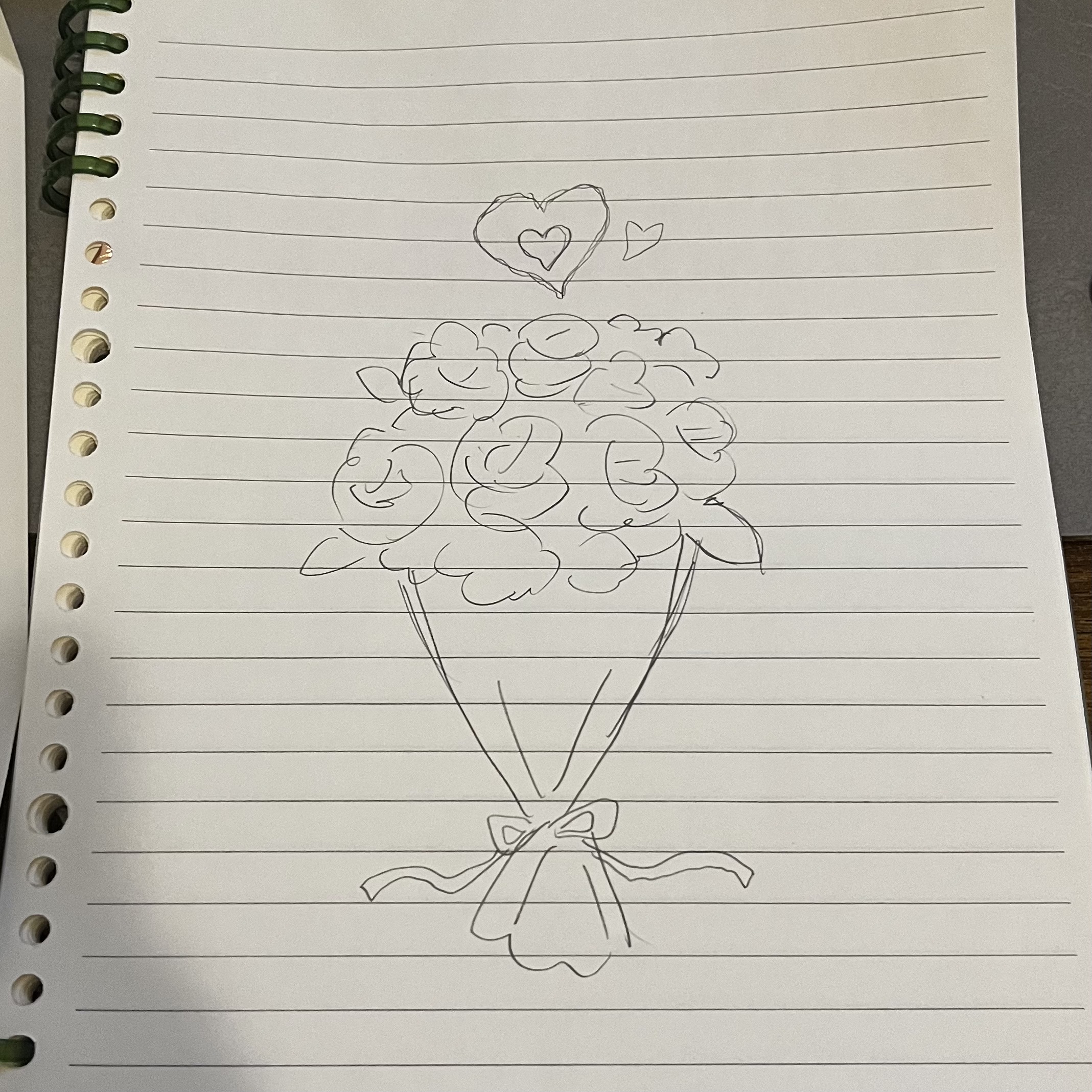 I came up the idea of this bouquet after watching the sketchbook sample video