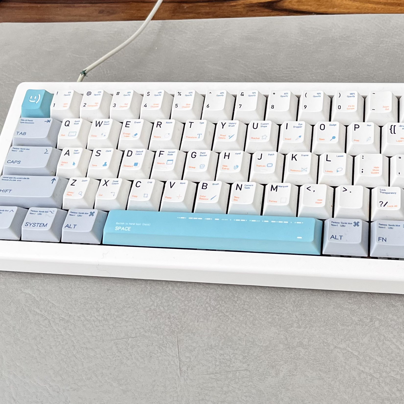 The sound of typing on a keyboard