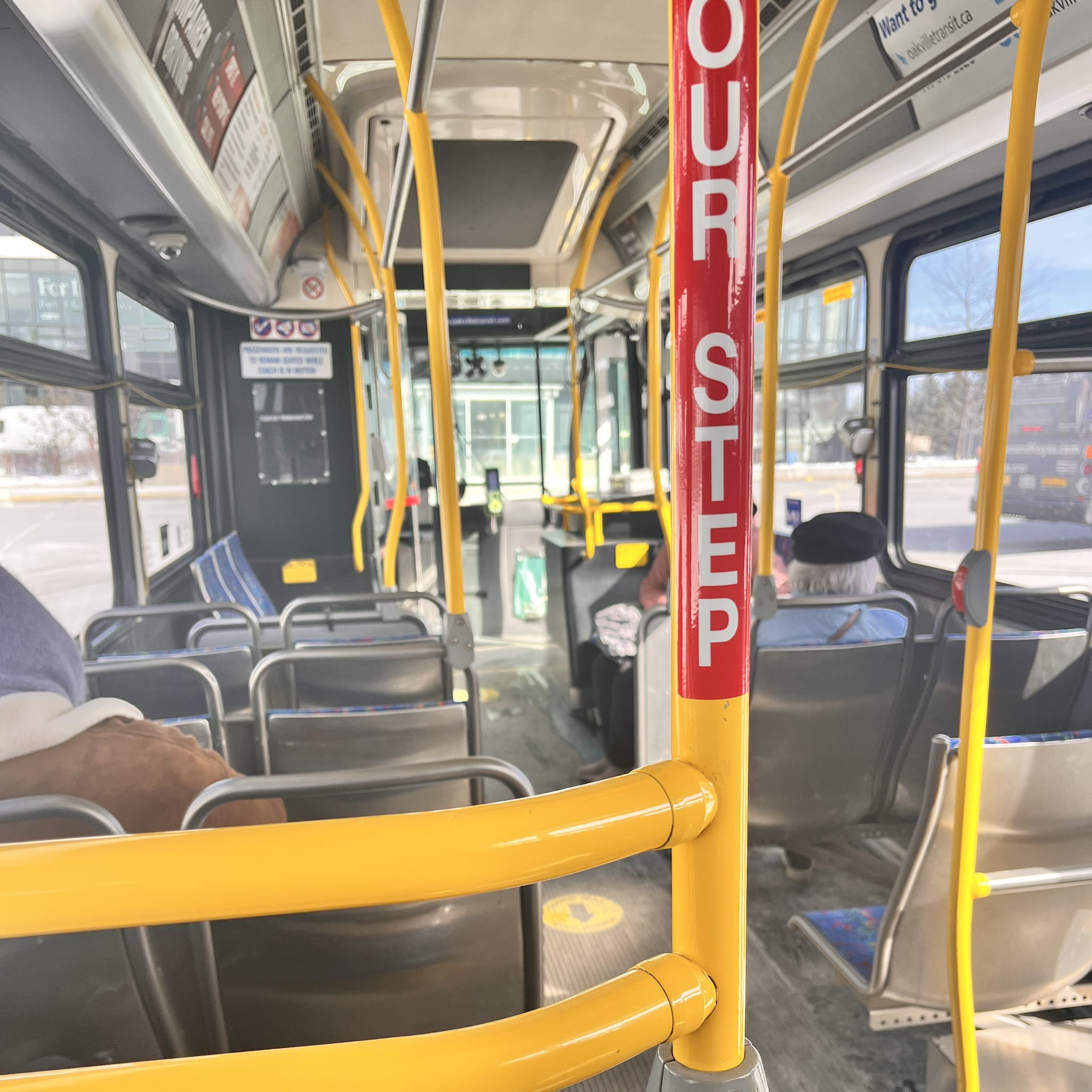 I took the bus, there's the sound on the bus while it's driving.