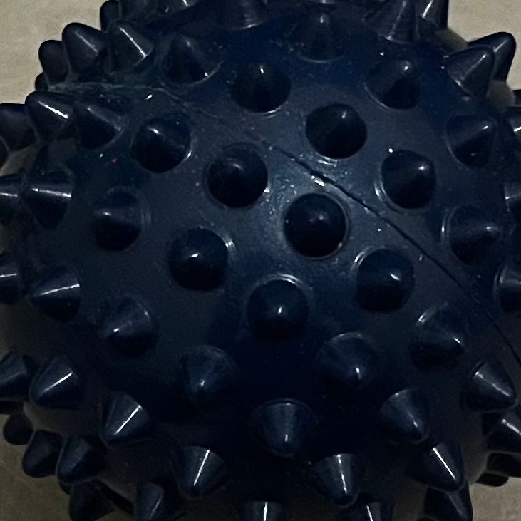 This photo of massage ball was taken from the closest distance. The texture is easily to see