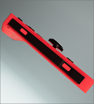 The side view of the rendered switch controller model