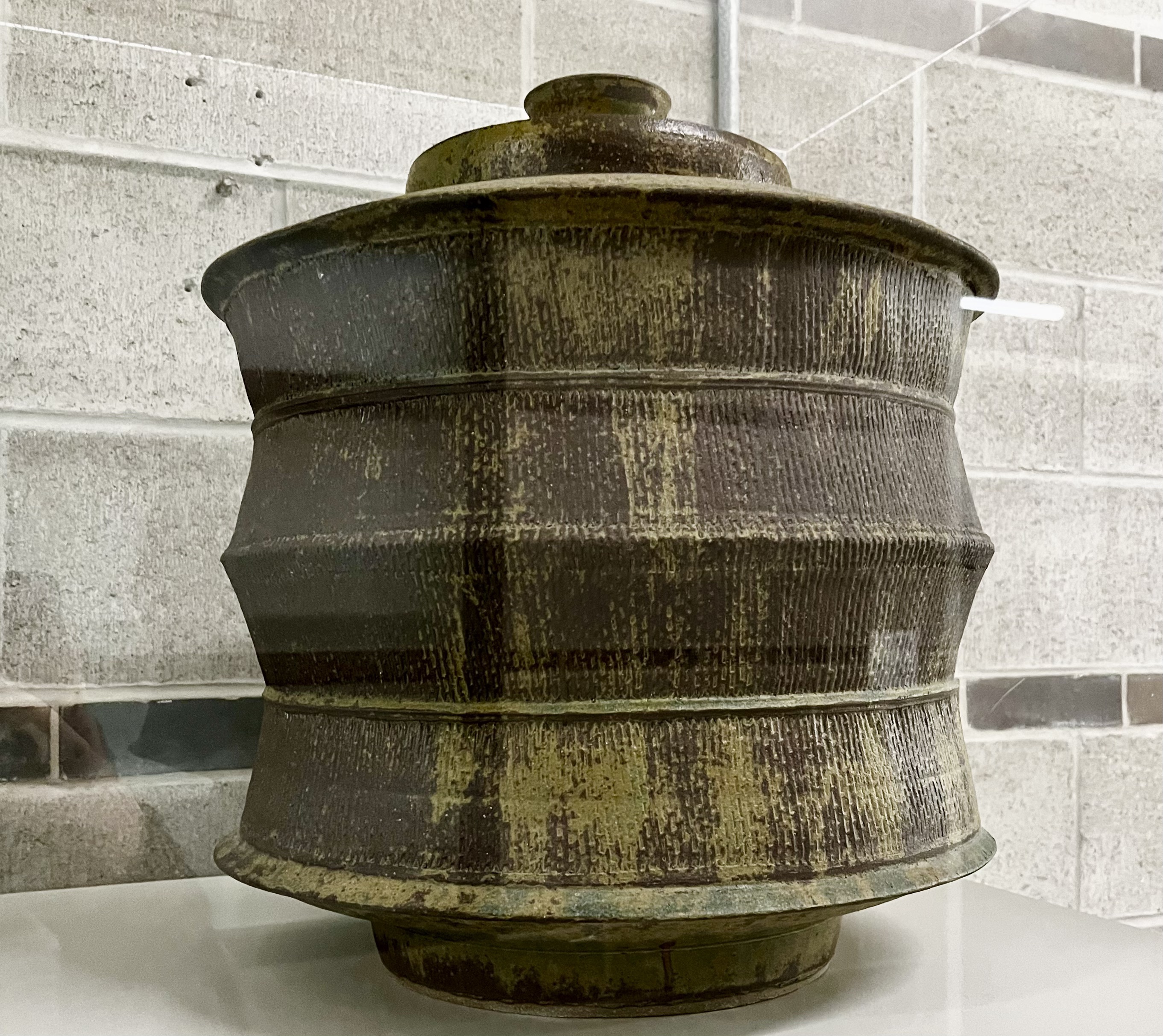 This exhibit is made by stoneware clay. The program that associated with it is Craft and Design Ceramics.