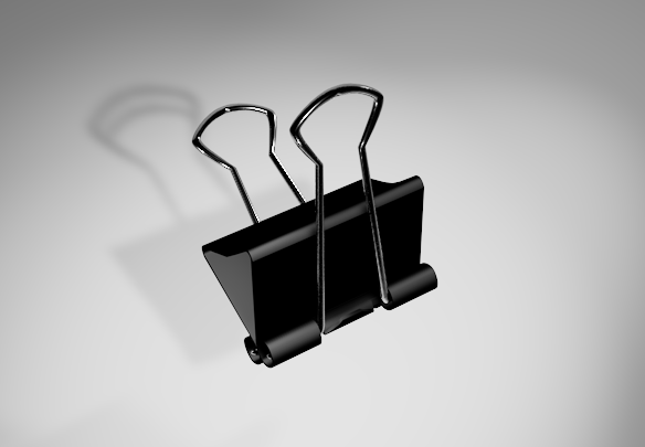 The digitally published 3D model of binder clip <div class='container'><iframe class='responsive-iframe' src='http://yanyiy.phoenix.sheridanc.on.ca/Modeling%20&%20Materials%20Module%201/Google_Model_Viewer_Code/clip-model.html'></iframe></div>