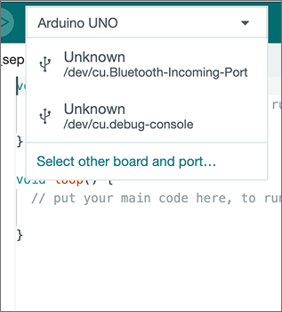 Connected Arduino UNO to the computer
